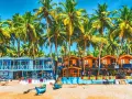 Strandhyddor i Goa, Indien. Trots att det ser paradisiskt ut, kan det vara farligt att vistas här.