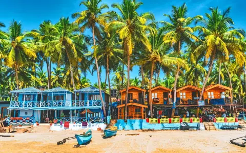 Strandhyddor i Goa, Indien. Trots att det ser paradisiskt ut, kan det vara farligt att vistas här.